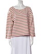 Sézane Striped Bateau Neckline Top