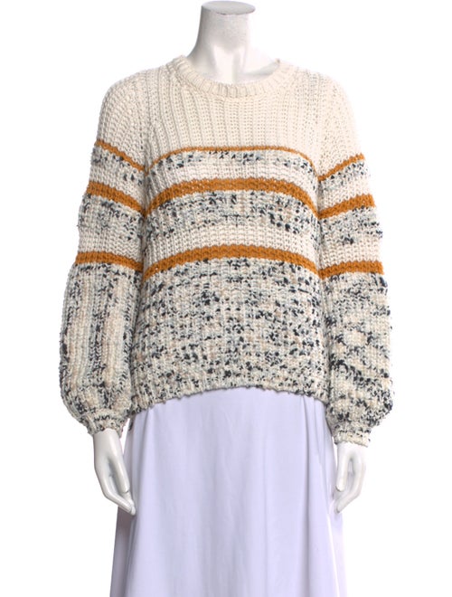 Sézane Striped Crew Neck Sweater