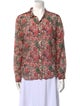 Sézane Floral Print Long Sleeve Blouse
