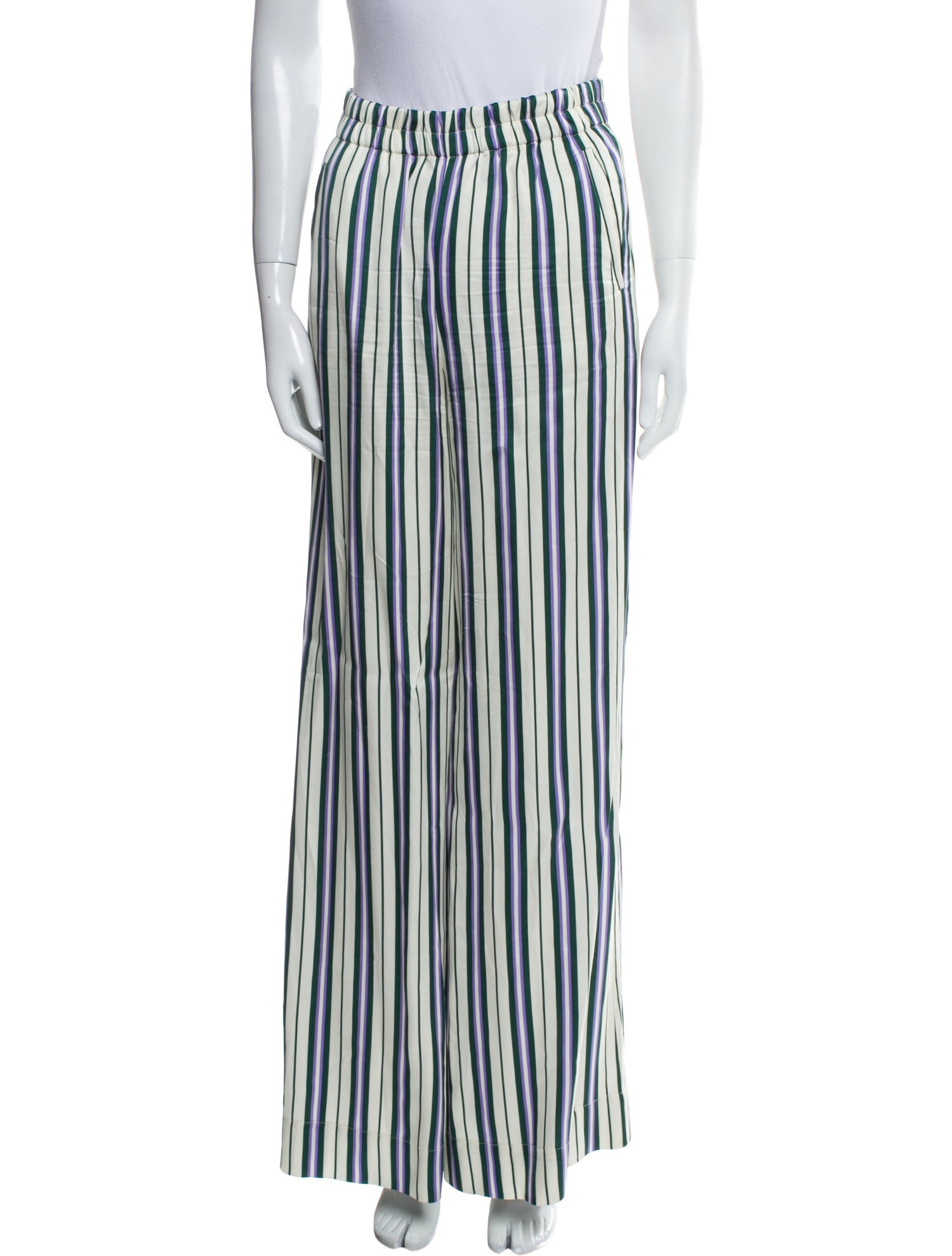 Sézane Striped Wide Leg Pants