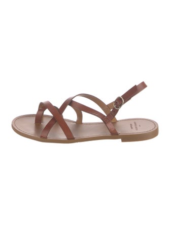 Sézane Leather Slingback Sandals