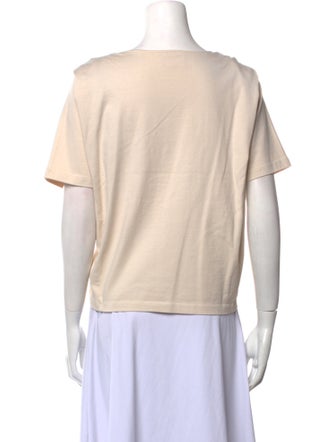 Sézane Bateau Neckline Short Sleeve T-Shirt