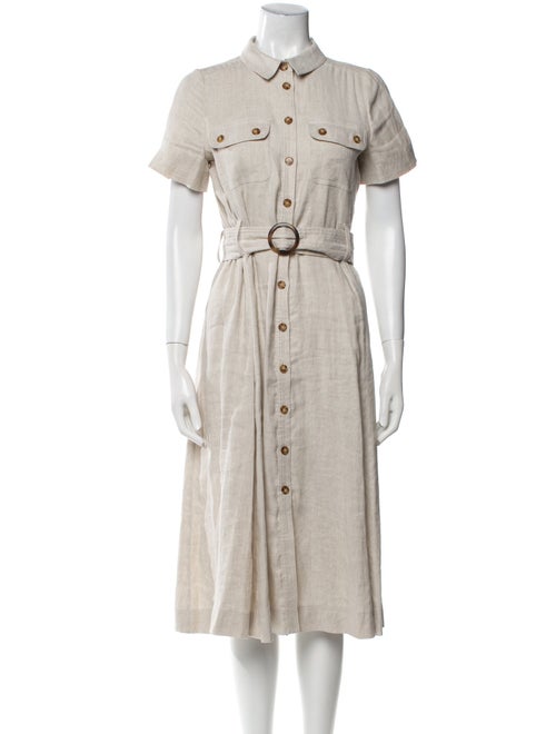 Sézane Linen Midi Length Dress