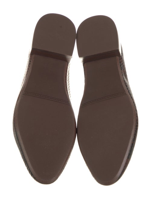 Sézane Embossed Leather Animal Print Ballet Flats