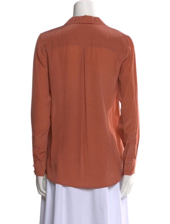 Sézane Silk Polka Dot Print Blouse