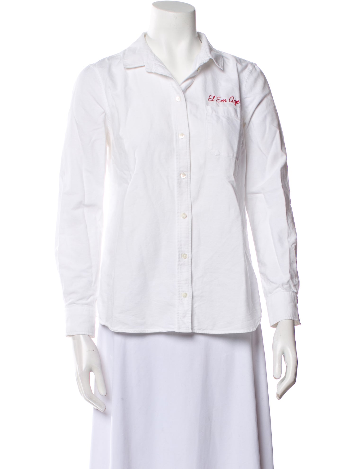 Sézane Three-Quarter Sleeve Button-Up Top