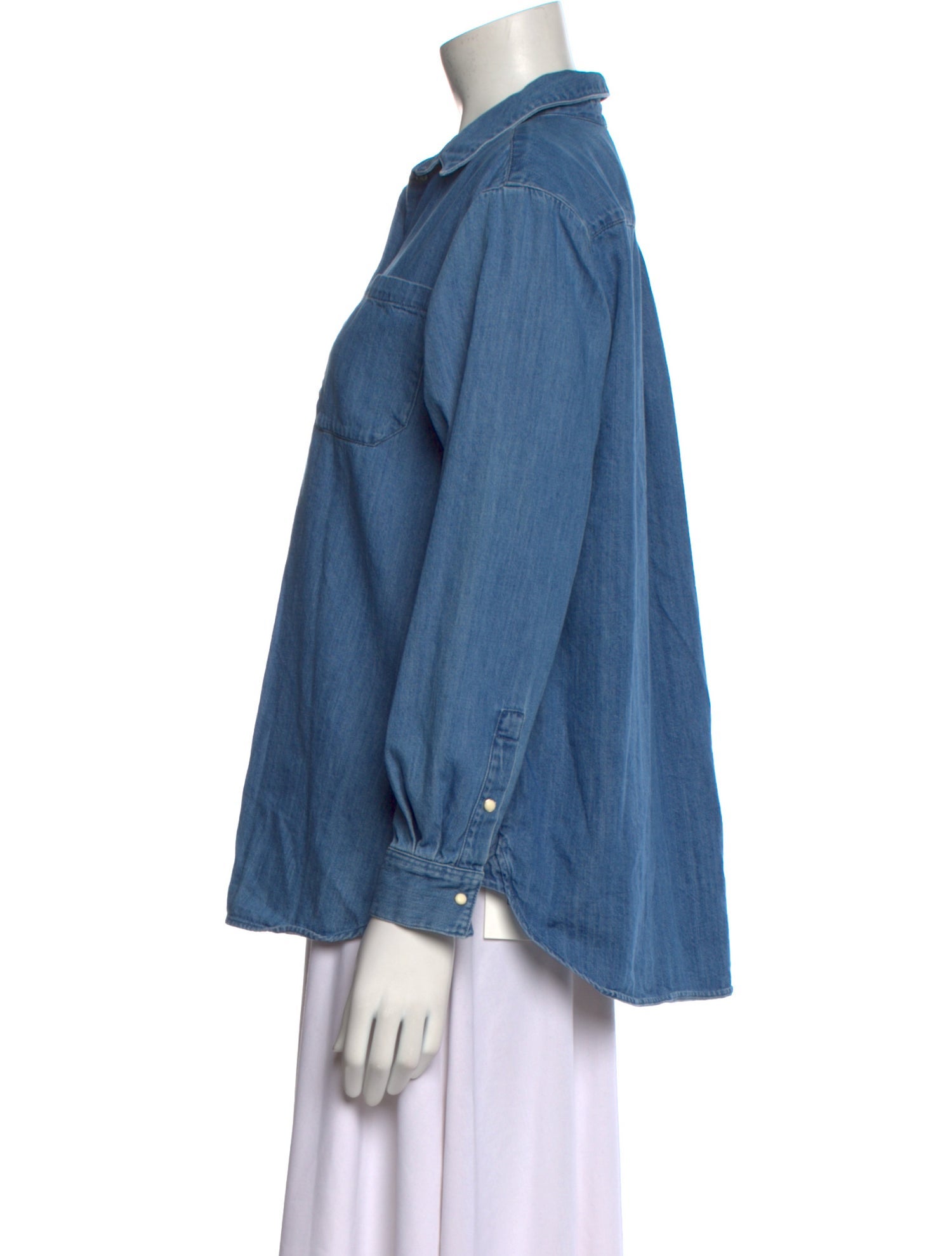 Sézane Long Sleeve Button-Up Top