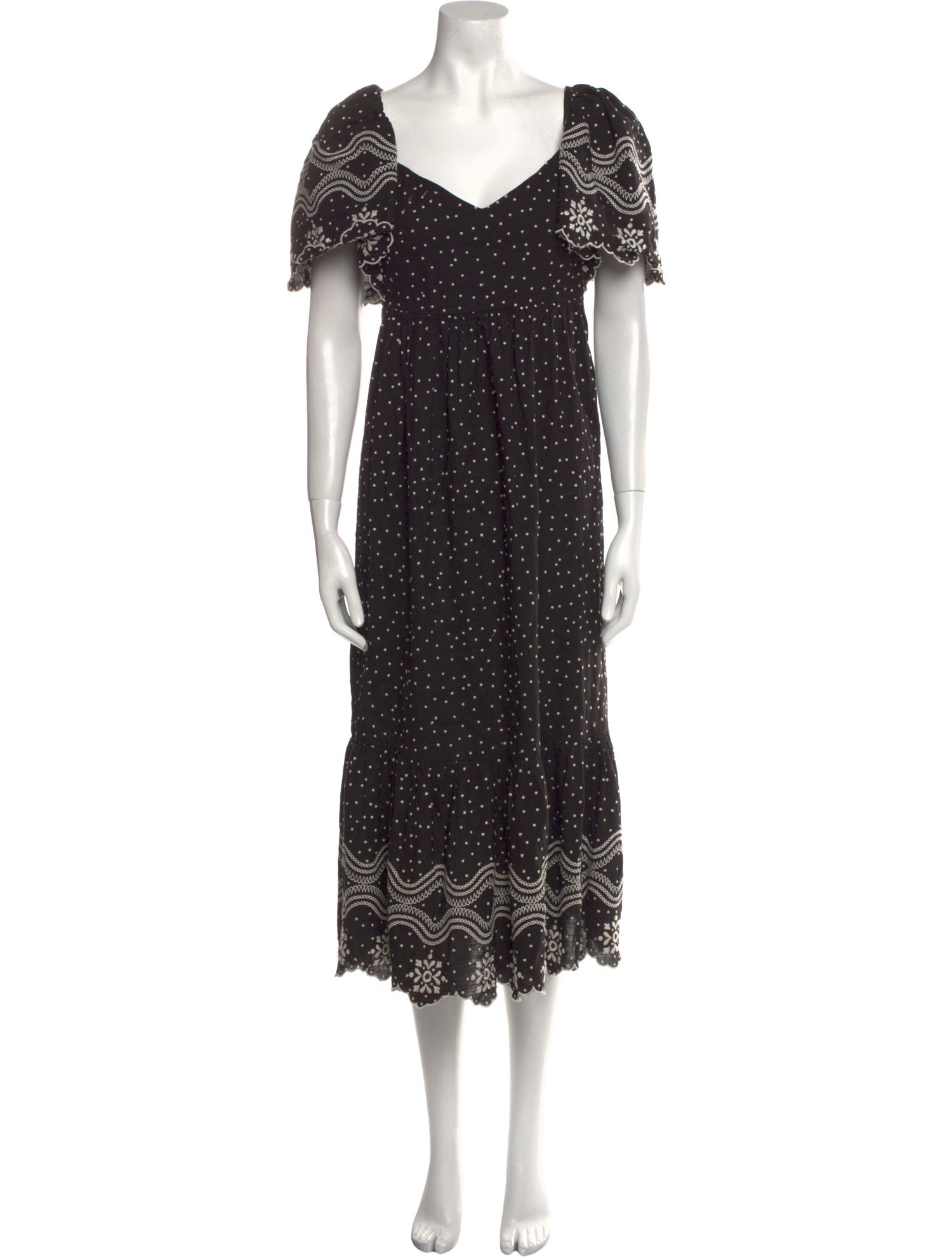 Sézane Linen Midi Length Dress