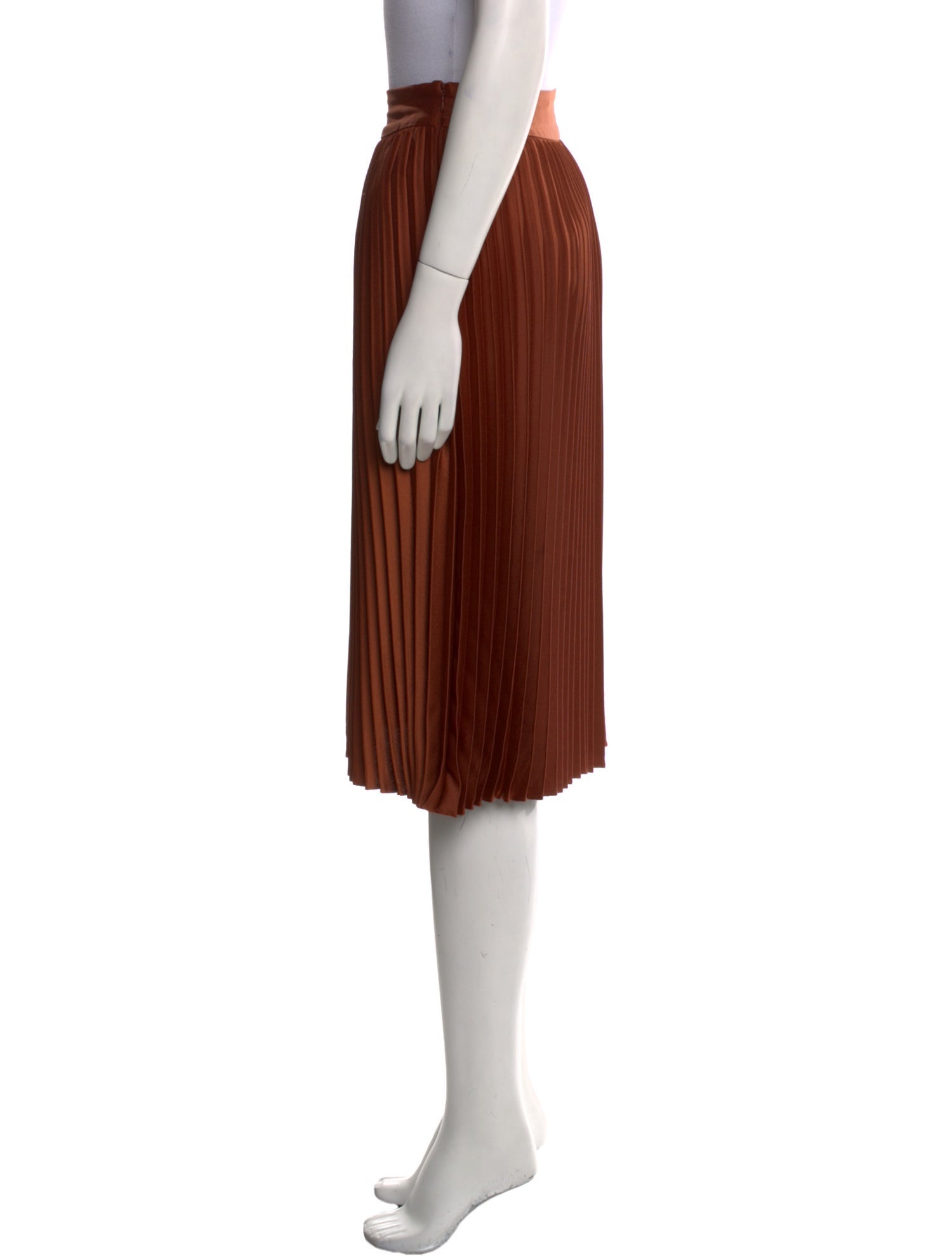 Sézane Pleated Accents Knee-Length Skirt