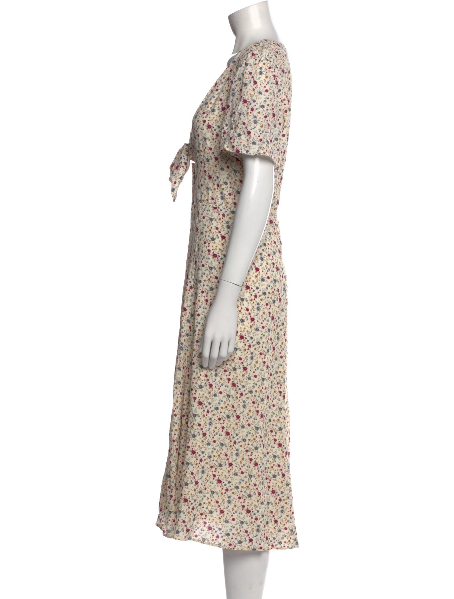 Sézane Floral Print Midi Length Dress