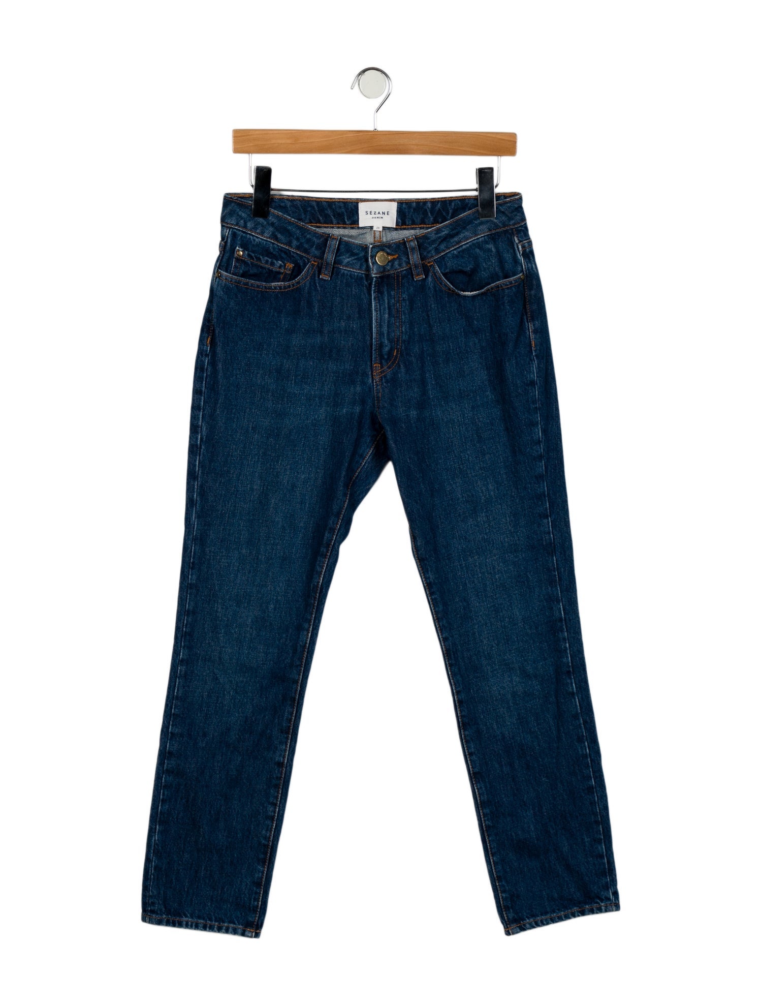 Sézane Mid-Rise Straight Leg Jeans