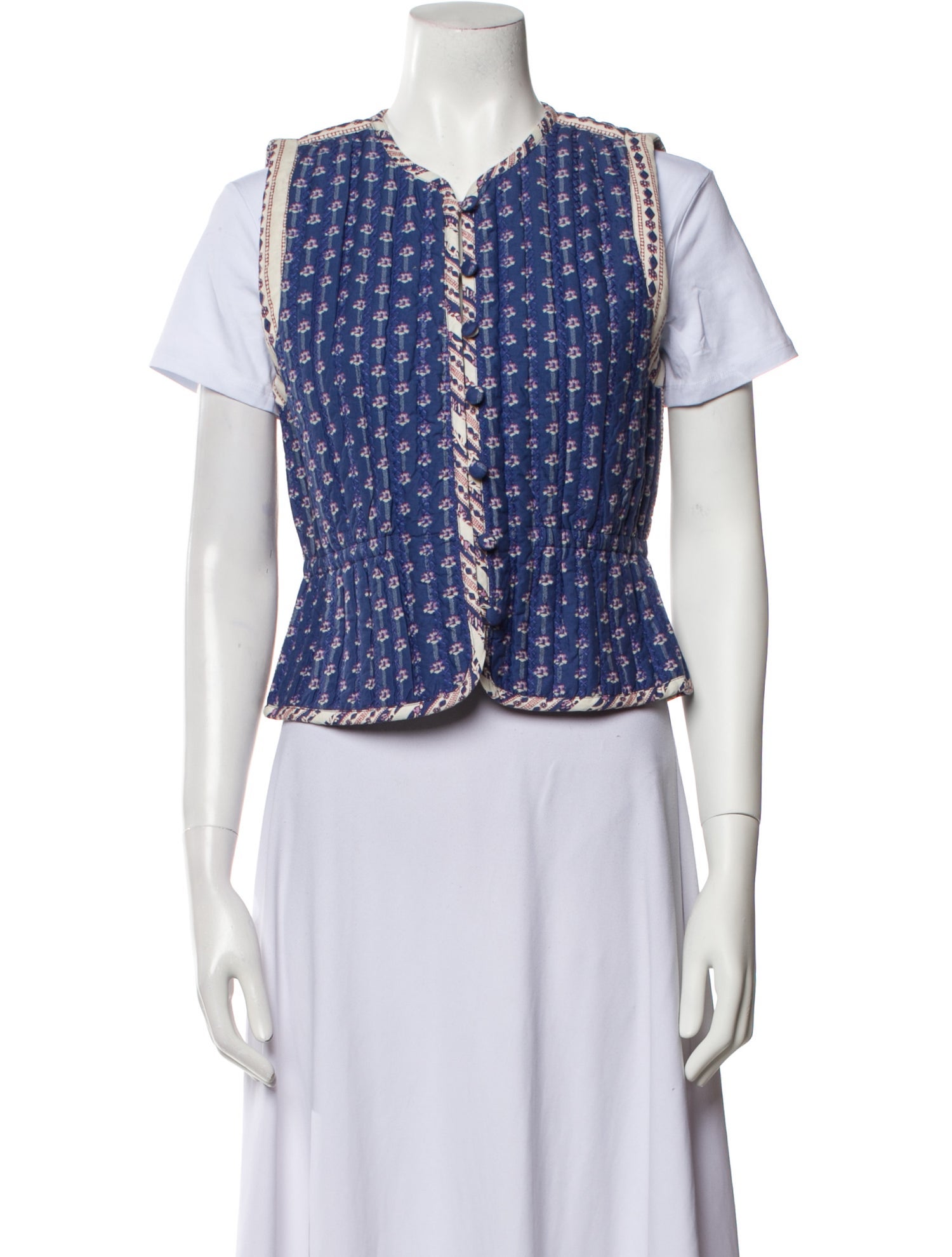 Sézane Floral Print Vest w/ Tags