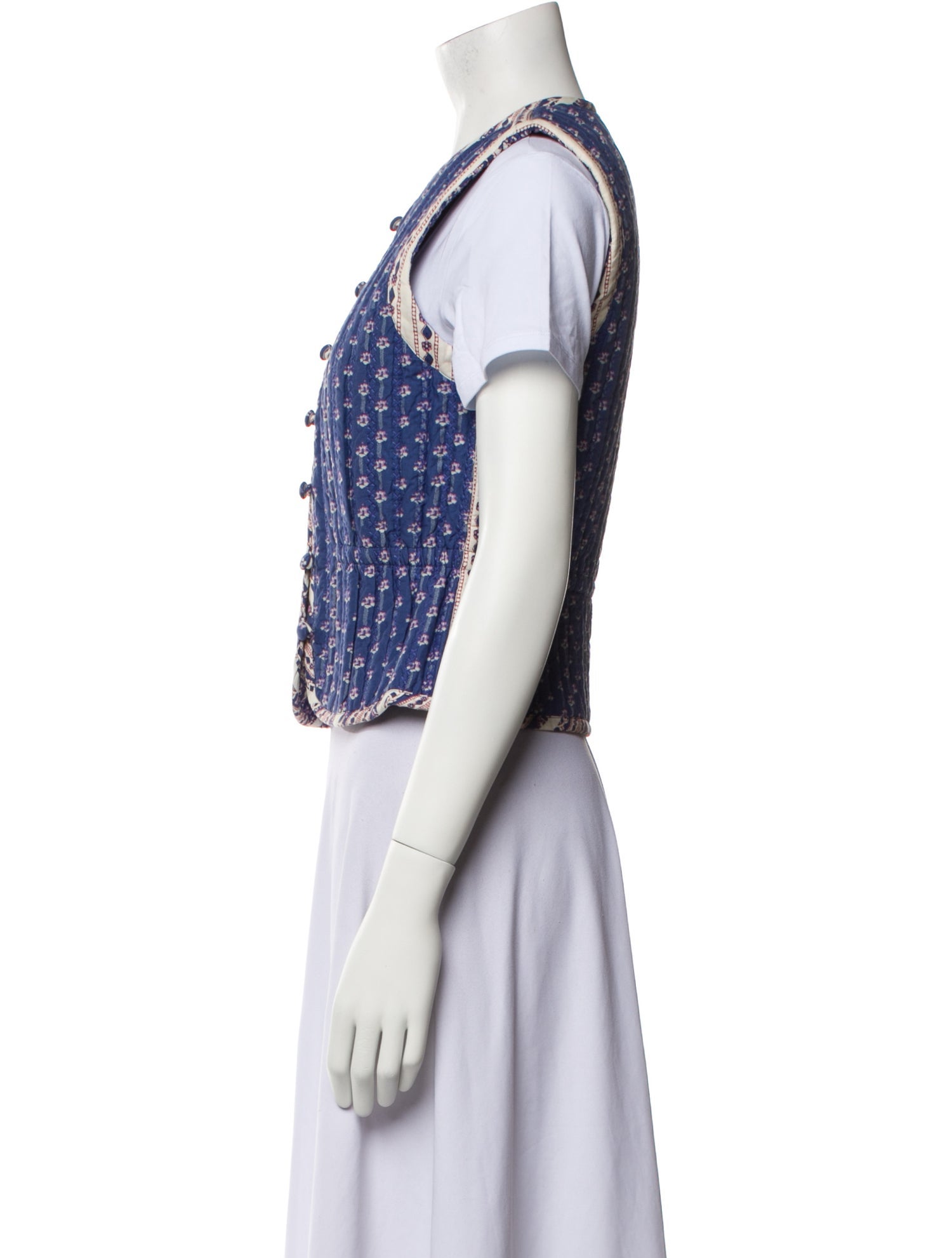 Sézane Floral Print Vest w/ Tags