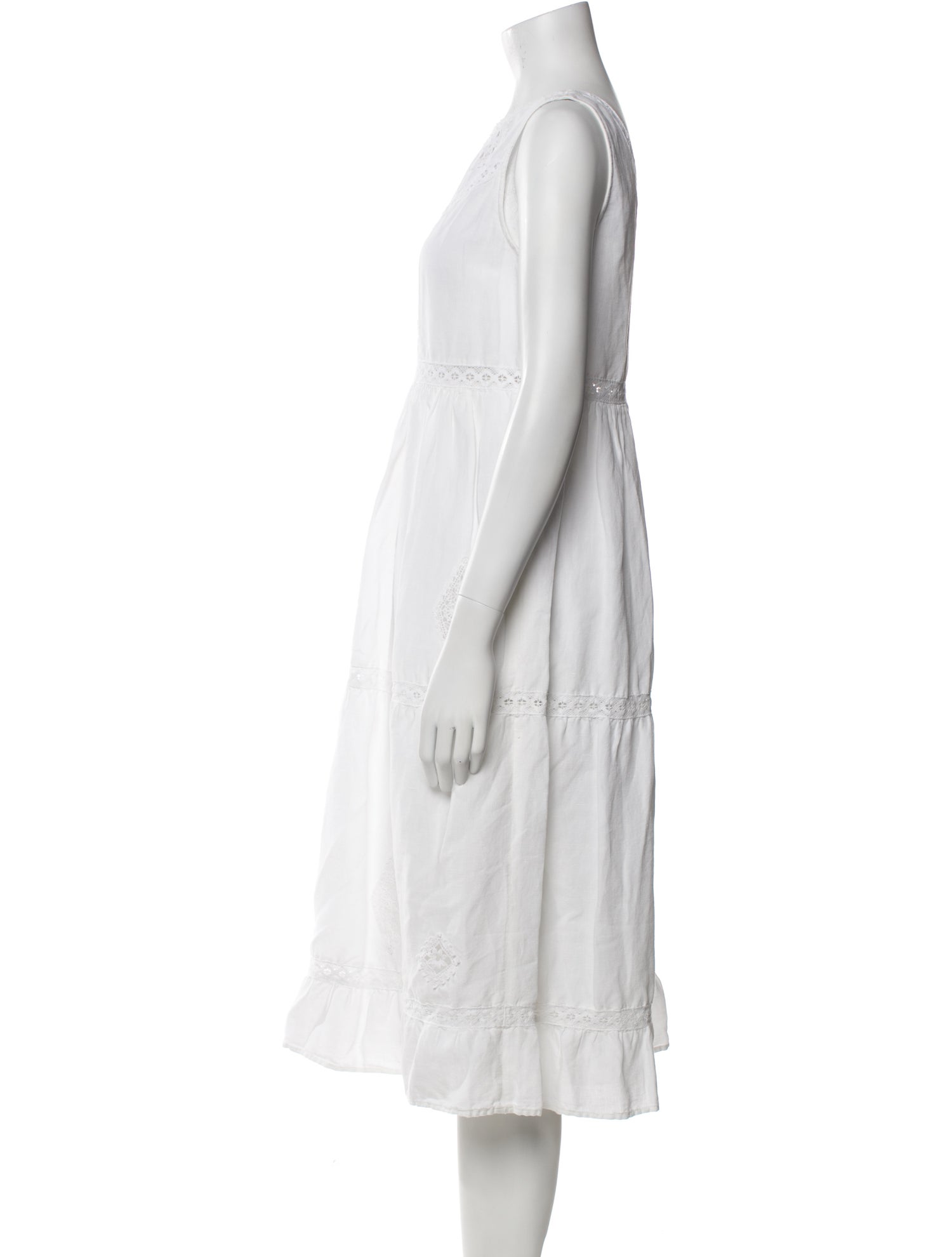 Sézane Linen Midi Length Dress