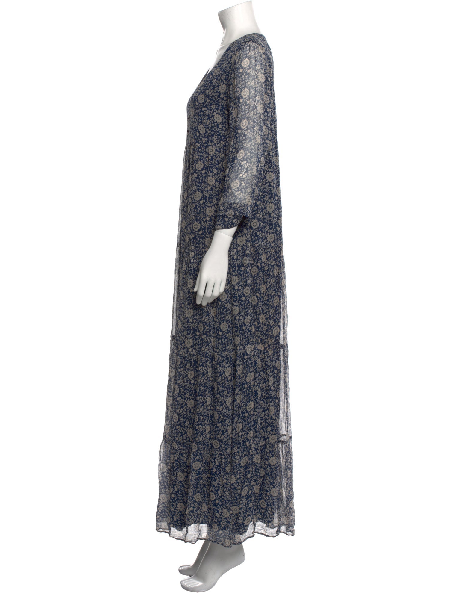 Sézane Floral Print Long Dress