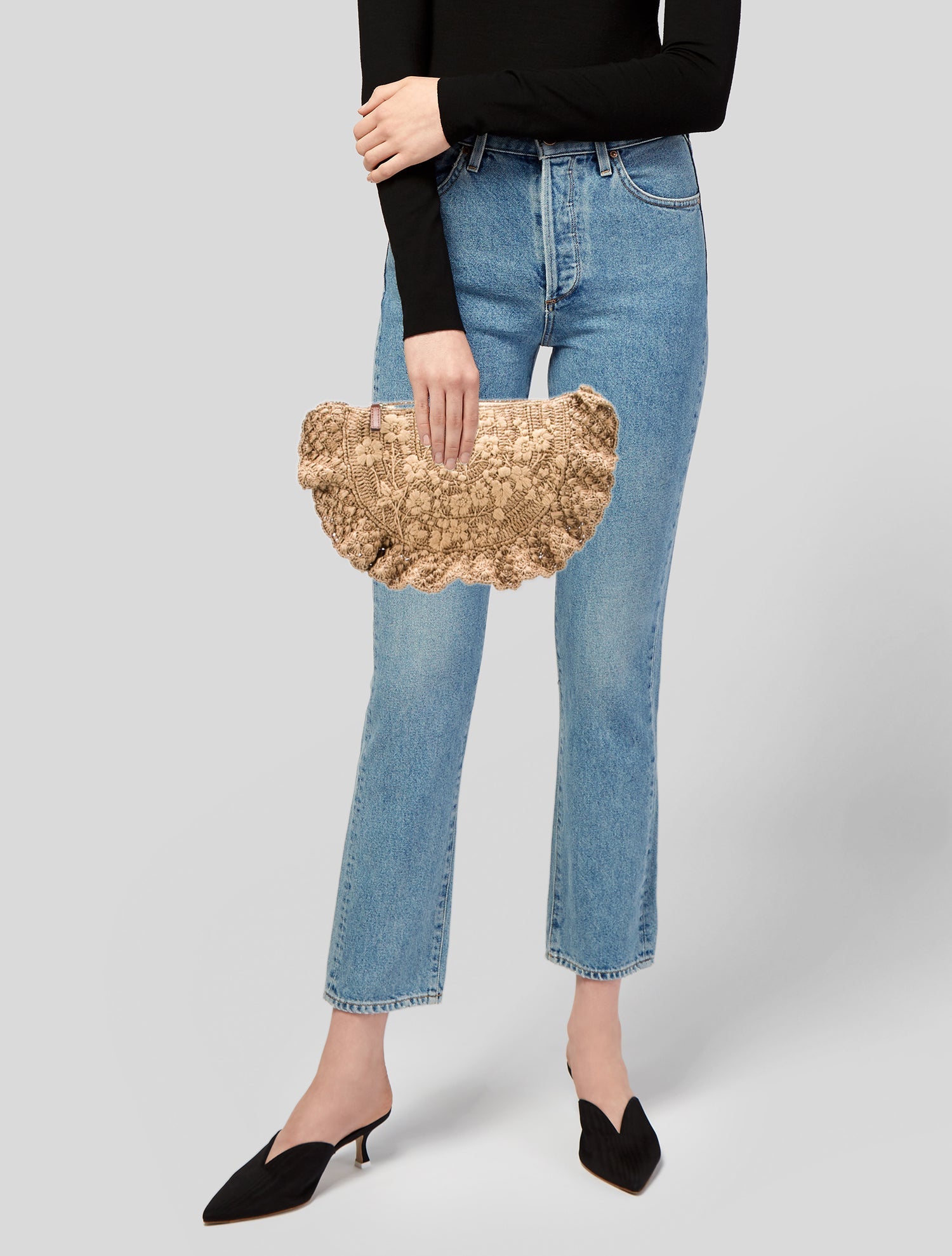 Sézane Raffia Minaudière