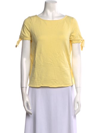 Sézane Bateau Neckline Short Sleeve T-Shirt