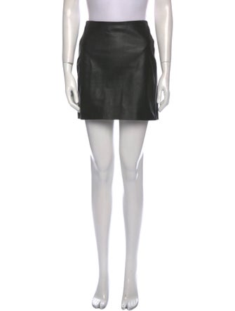 Sézane Leather Mini Skirt