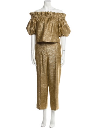 Sézane Glitter Accents Pant Set