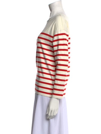 Sézane Striped Bateau Neckline Top
