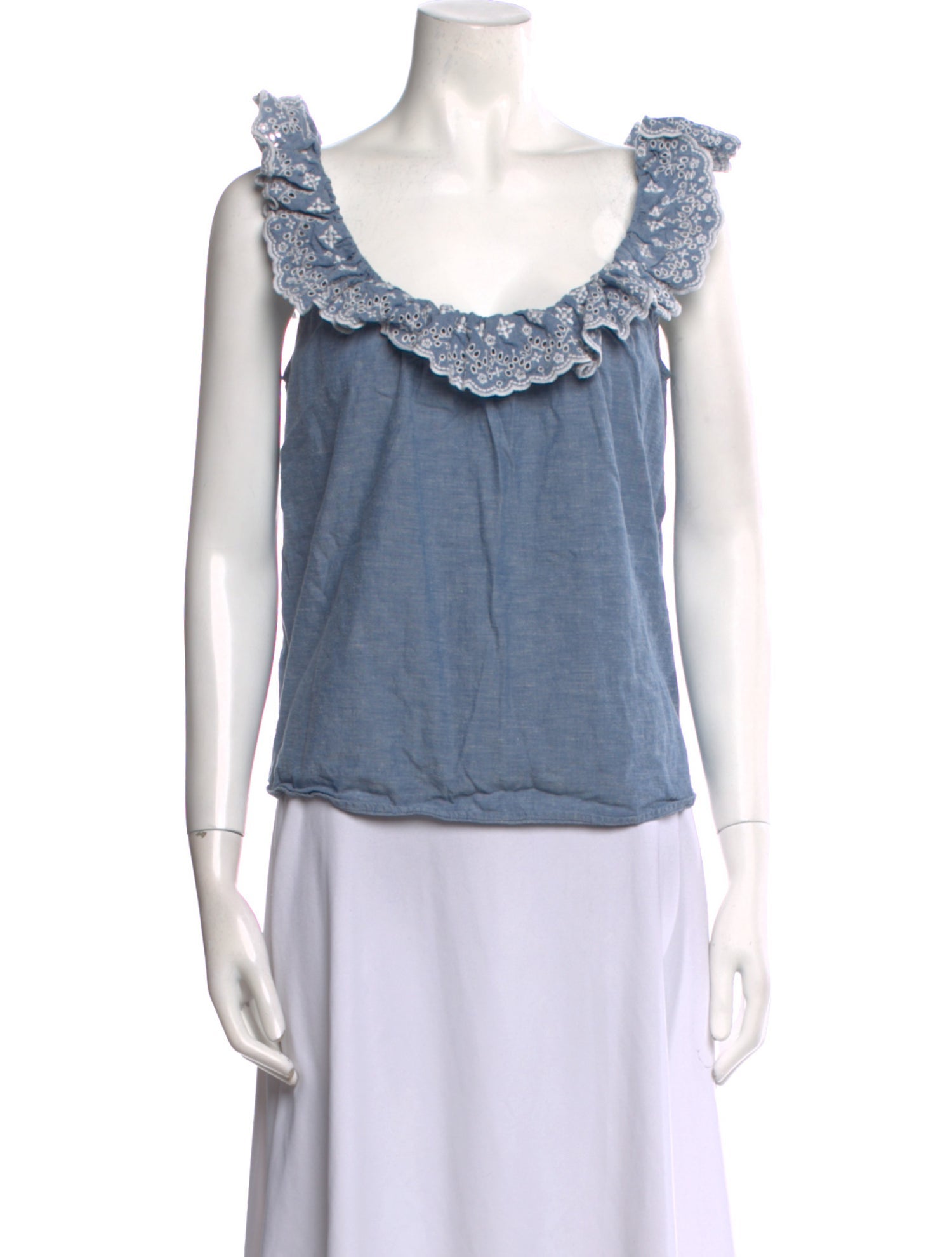 Sézane Scoop Neck Sleeveless Top