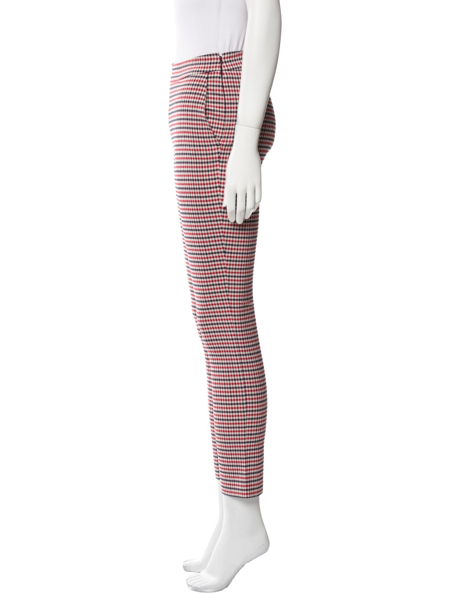 Sézane Plaid Print Skinny Leg Pants