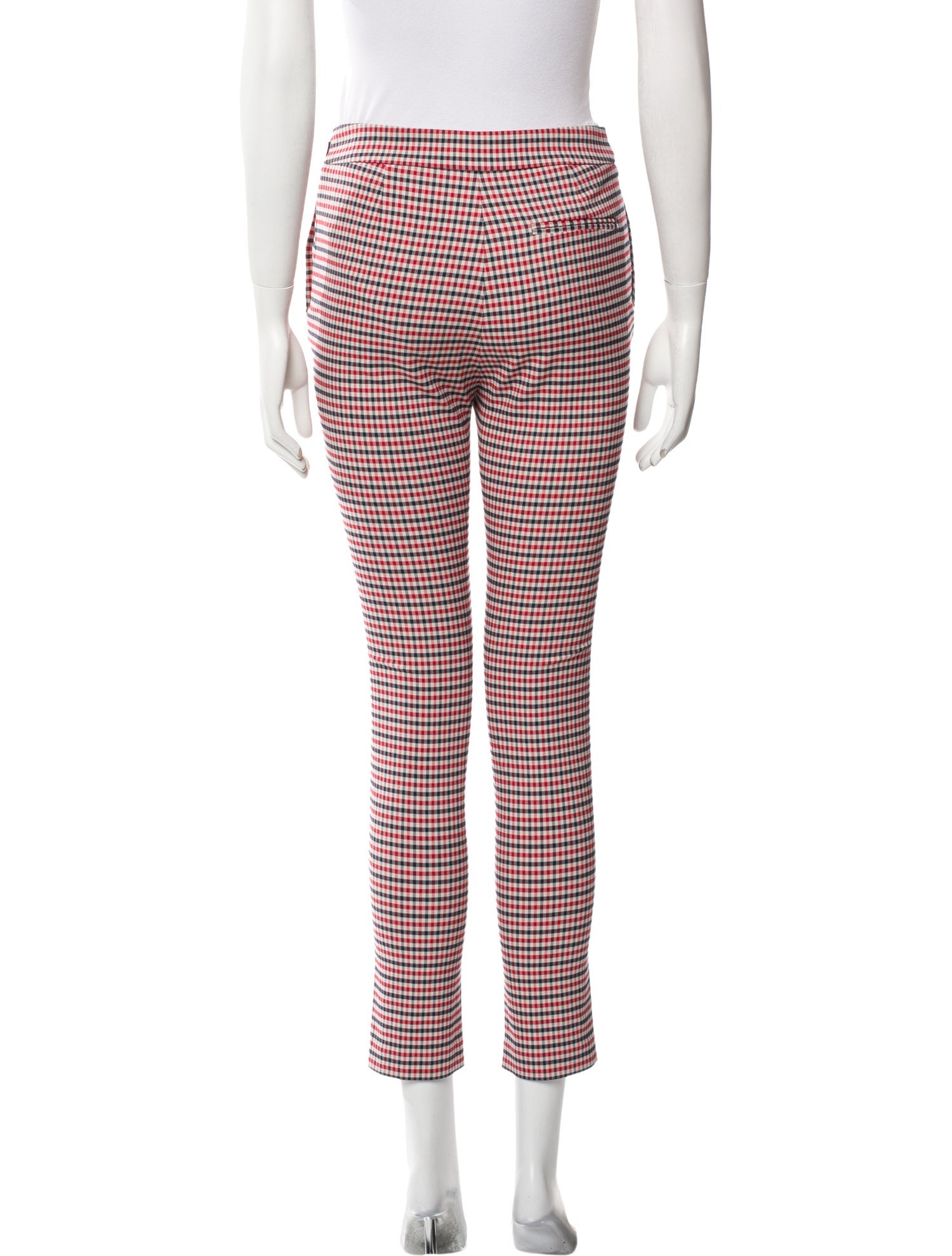 Sézane Plaid Print Skinny Leg Pants