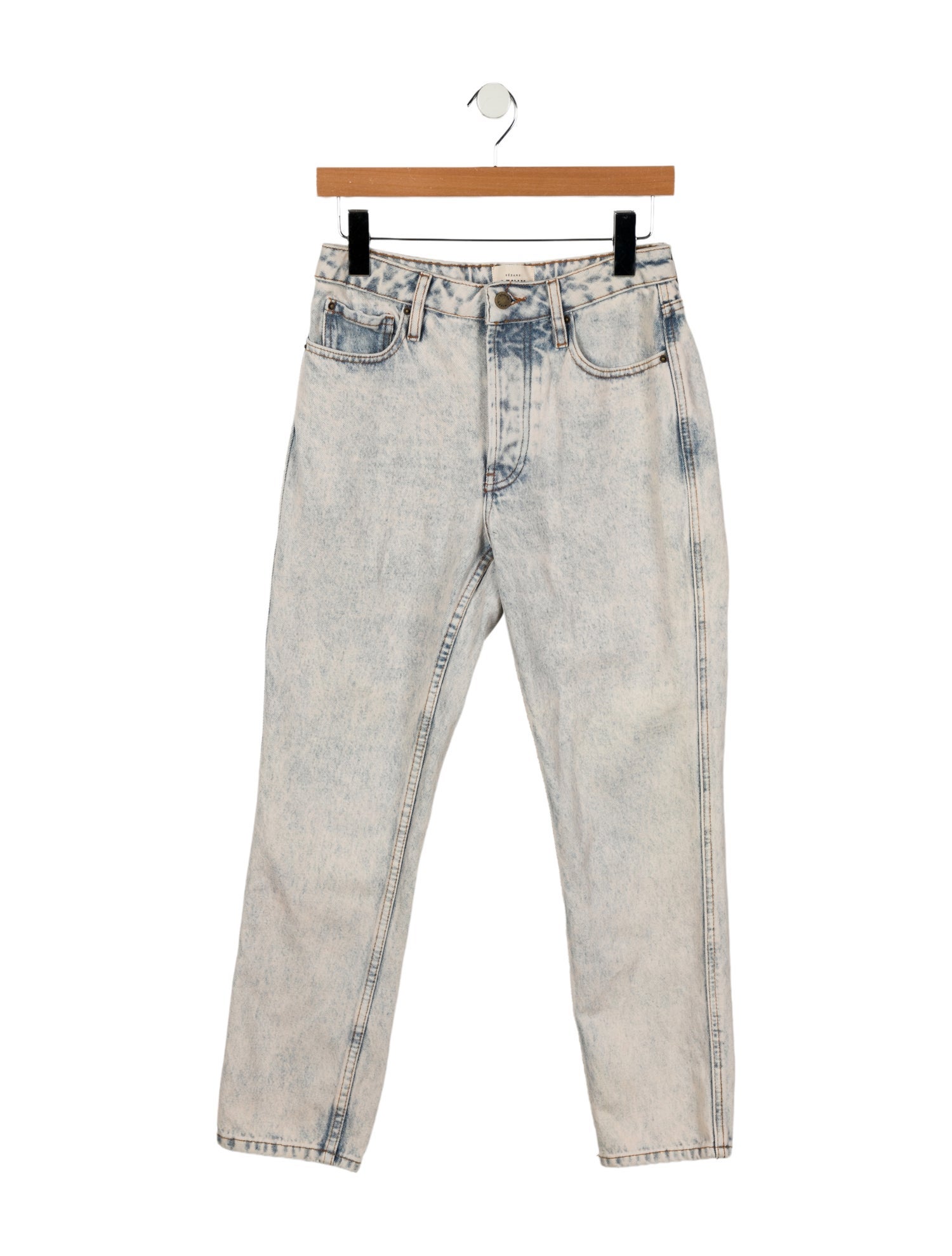 Sézane High-Rise Straight Leg Jeans