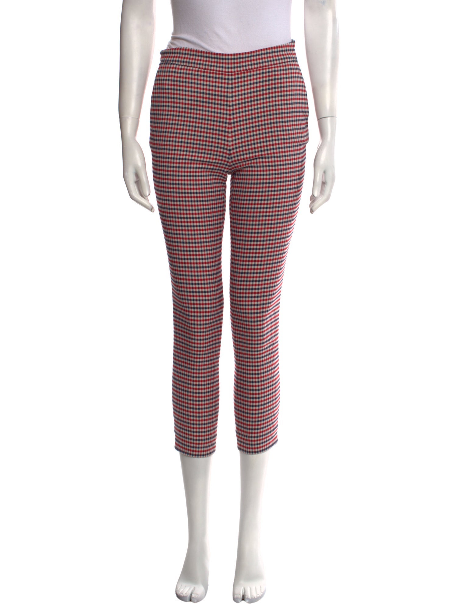 Sézane Plaid Print Skinny Leg Pants