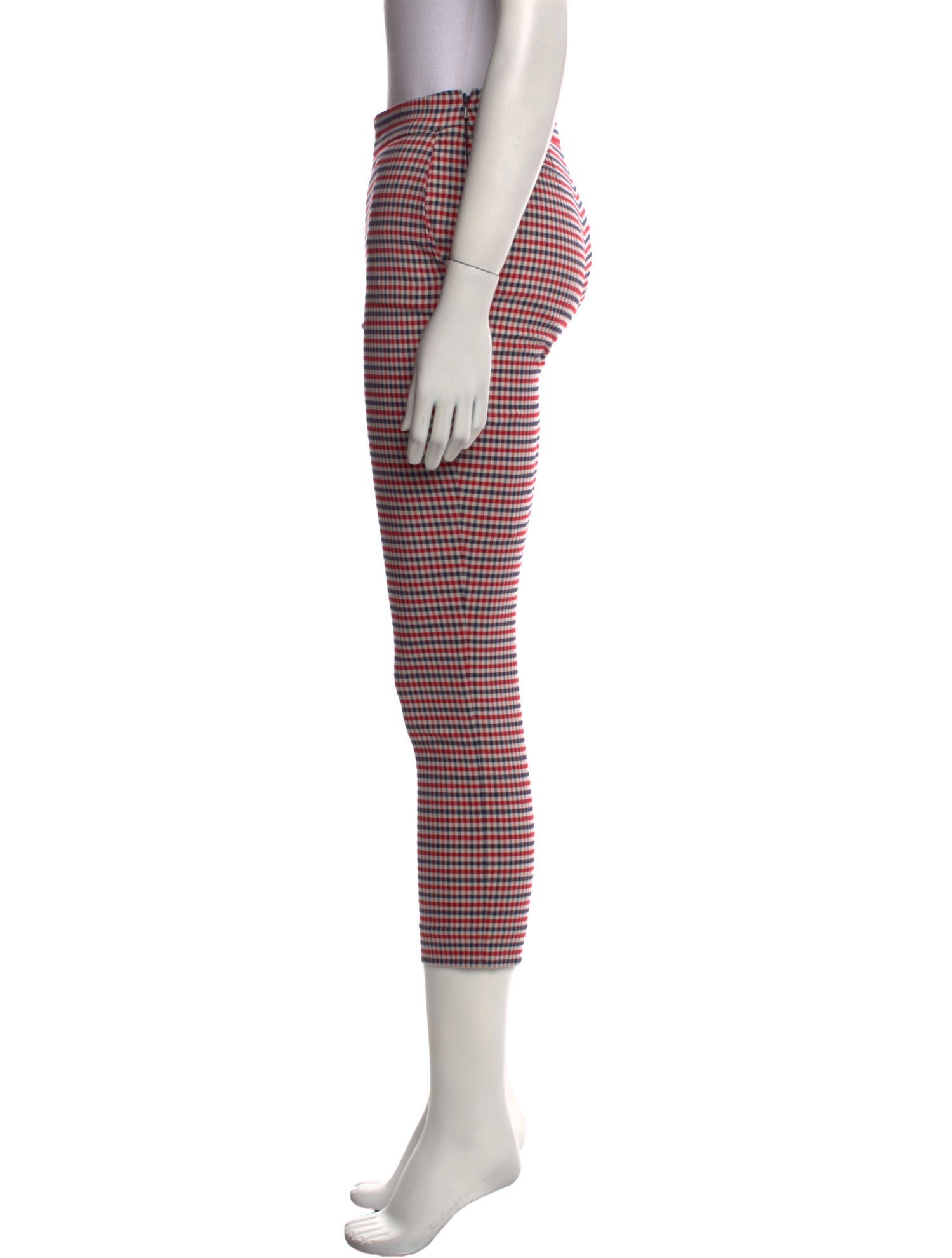 Sézane Plaid Print Skinny Leg Pants