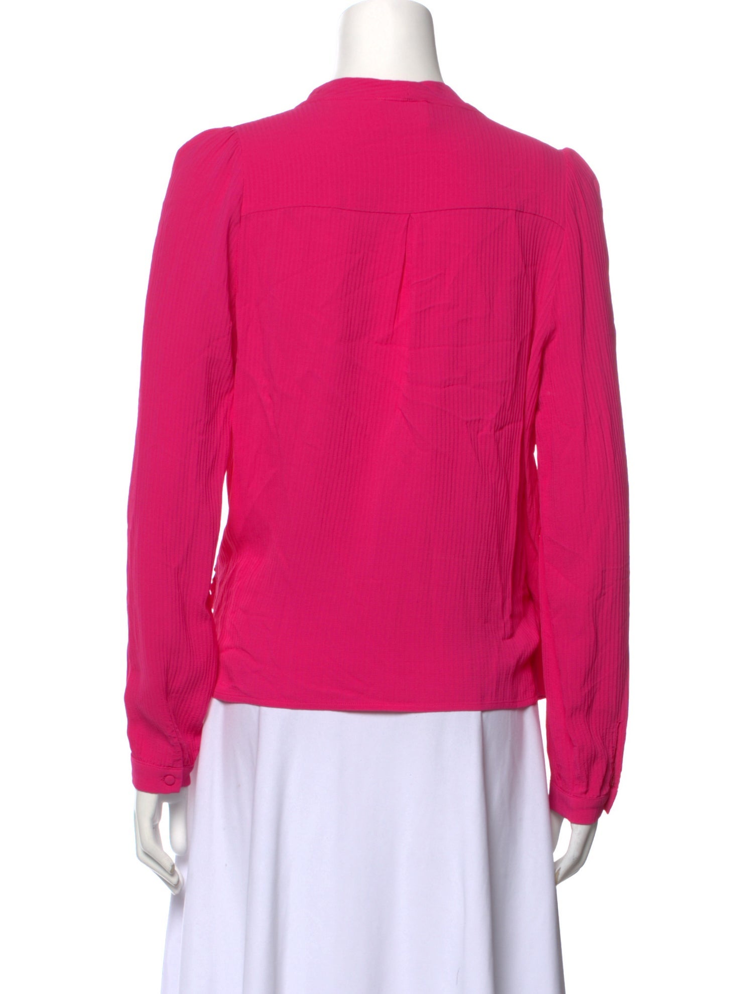 Sézane V-Neck Long Sleeve Blouse