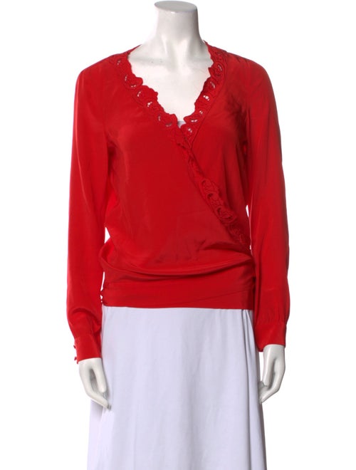 Sézane Silk V-Neck Blouse