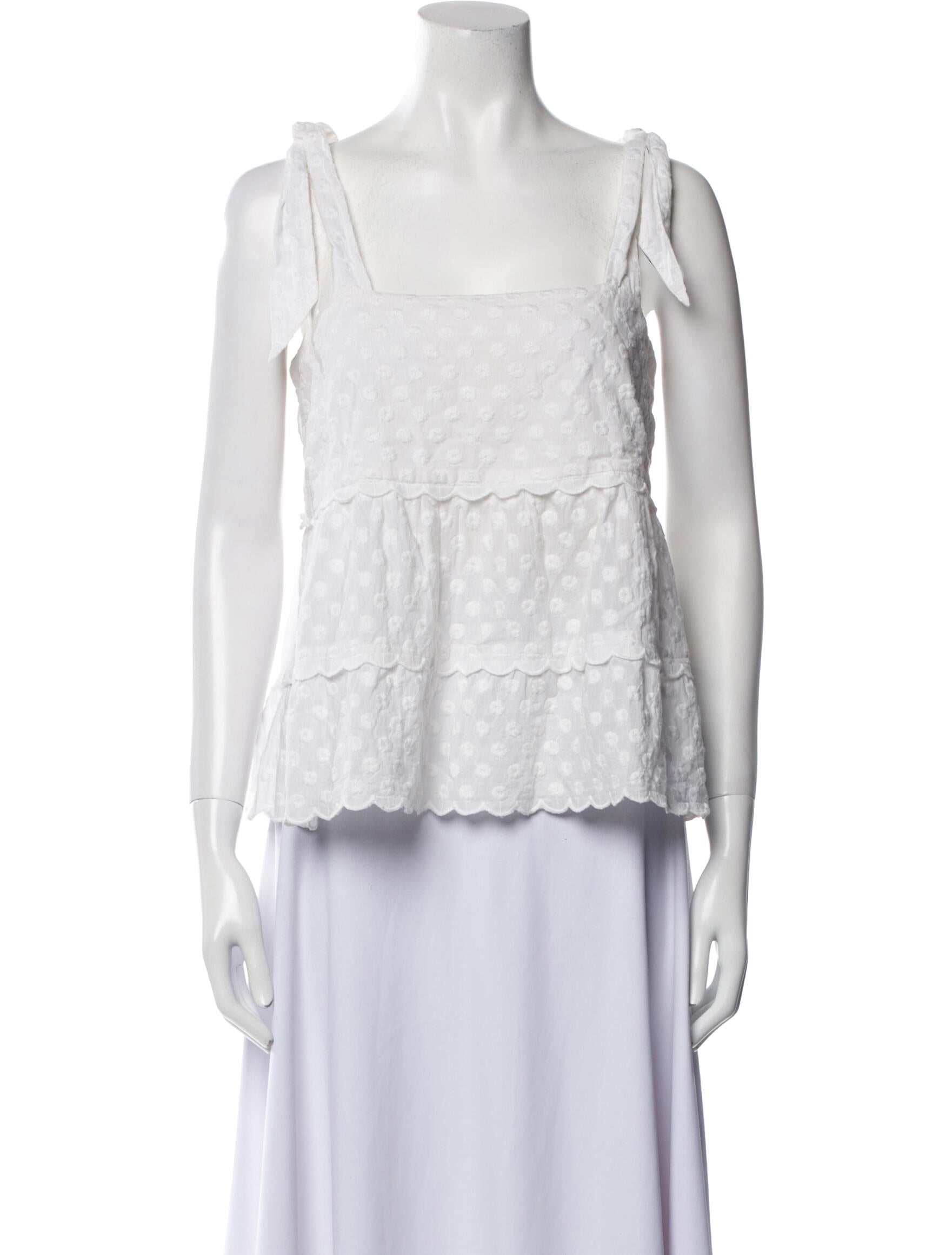 Sézane Square Neckline Sleeveless Top