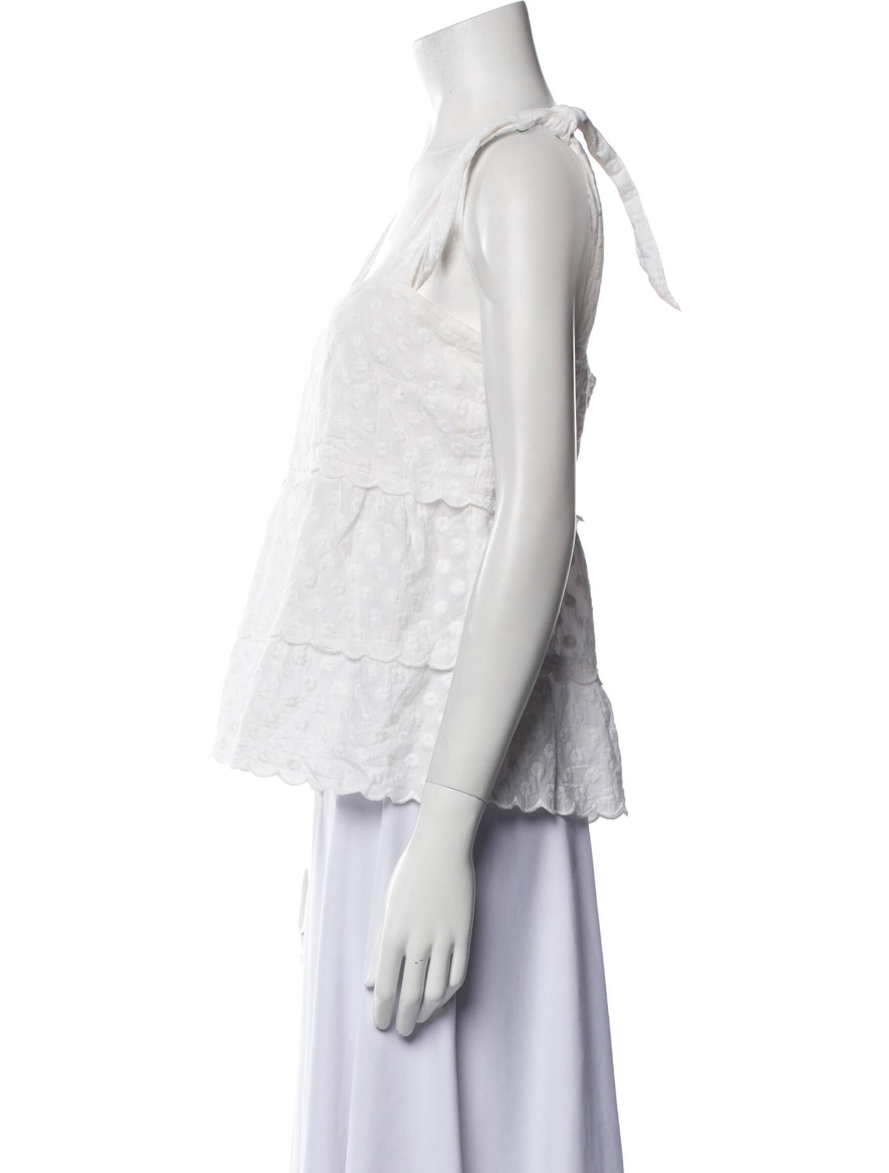 Sézane Square Neckline Sleeveless Top