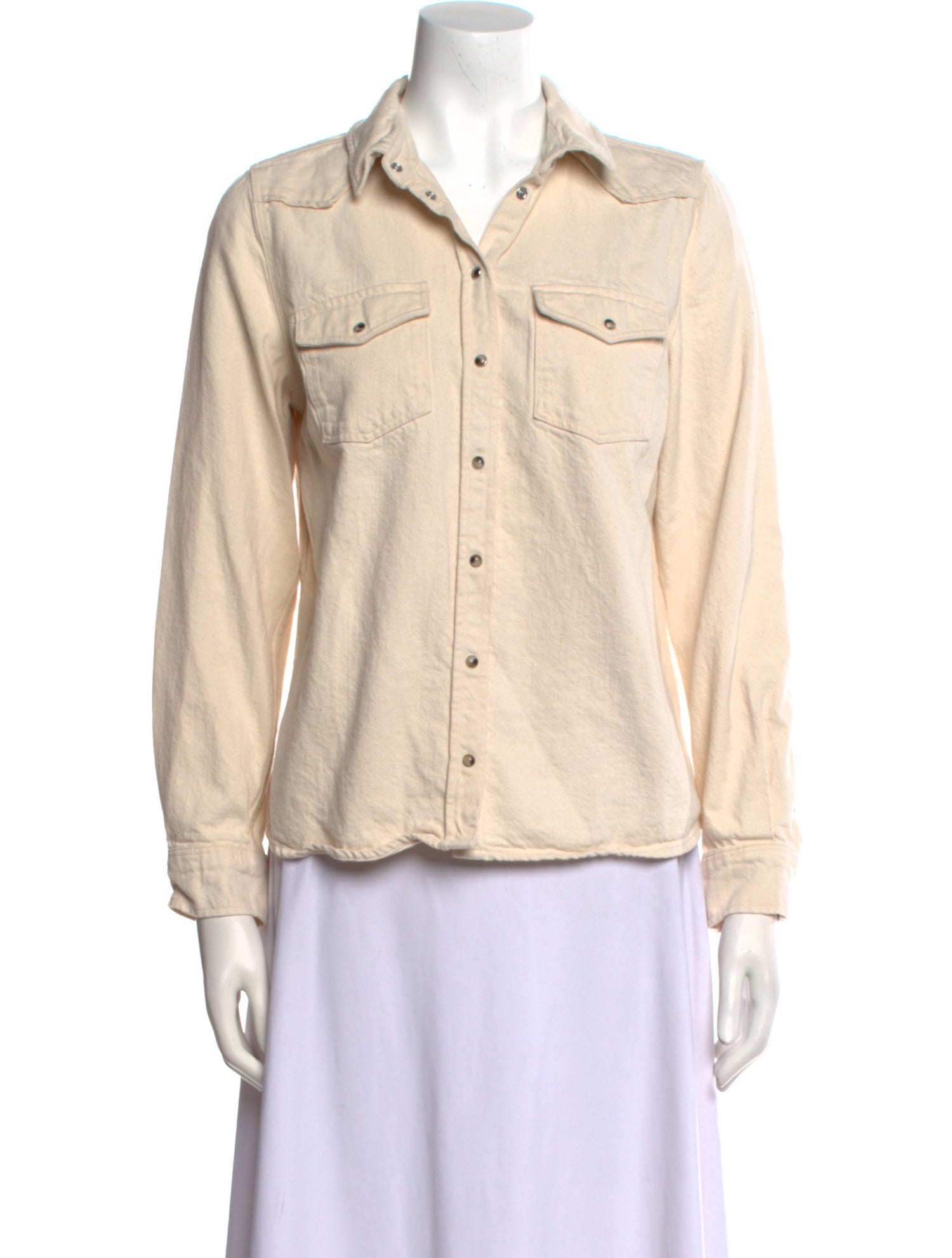 Sézane Long Sleeve Button-Up Top
