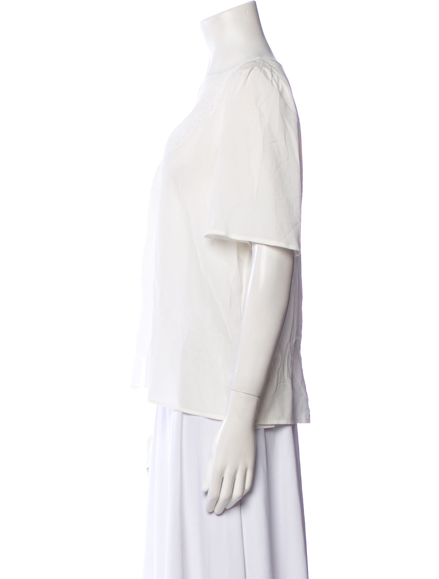 Sézane Silk V-Neck Top