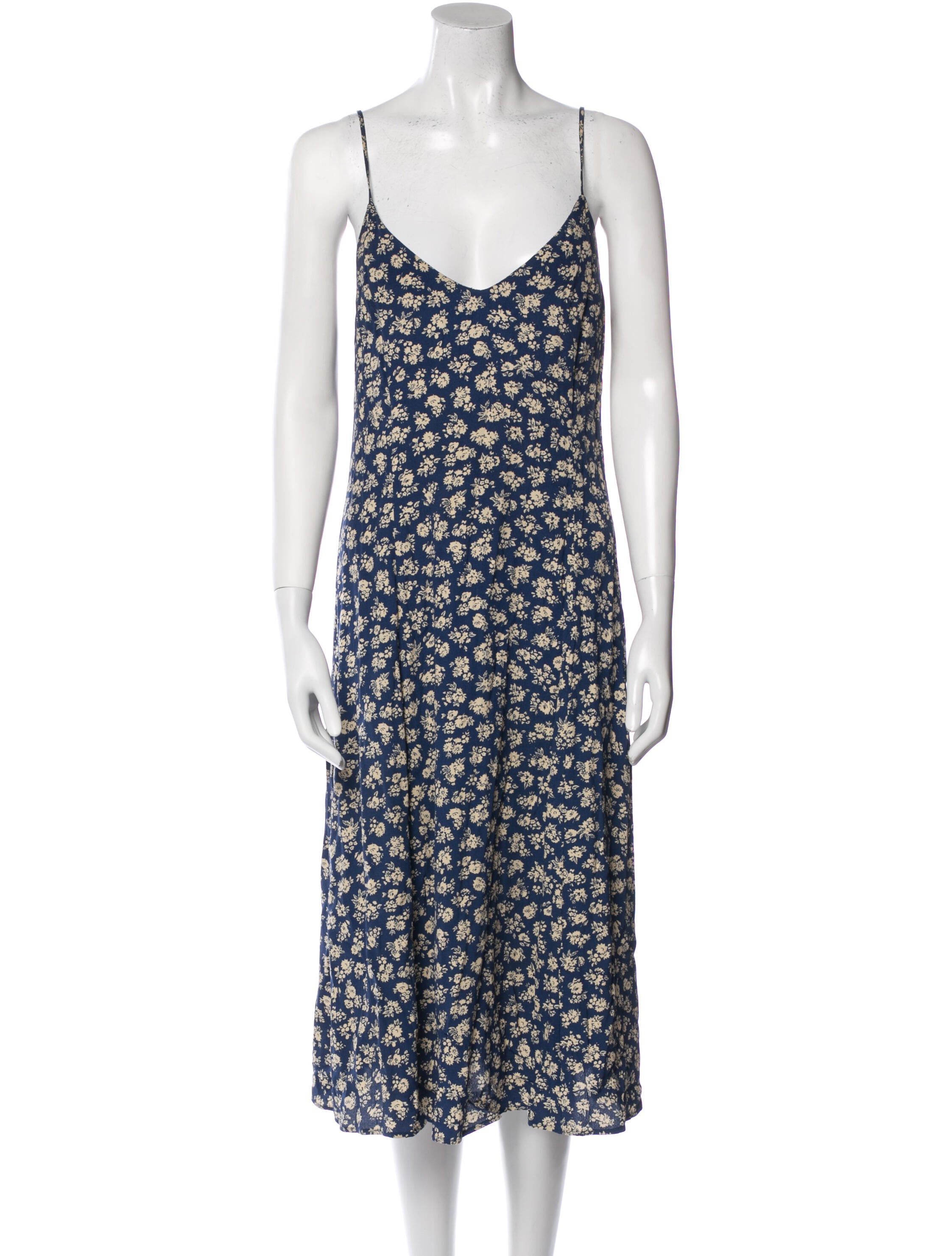 Sézane Floral Print Midi Length Dress