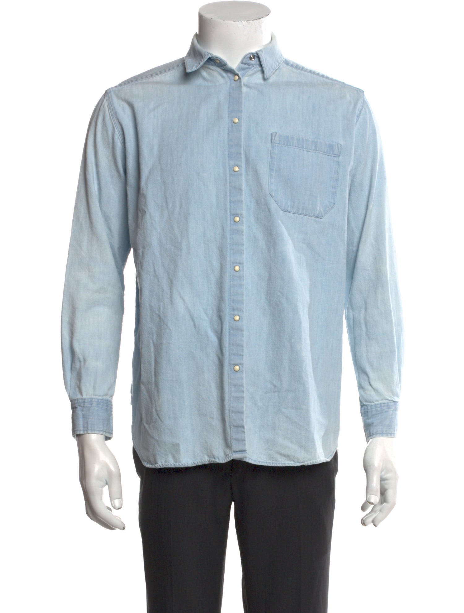 Sézane Long Sleeve Denim Shirt