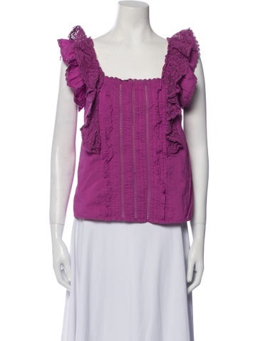 Sézane Tops Square Neckline Sleeveless Top XS