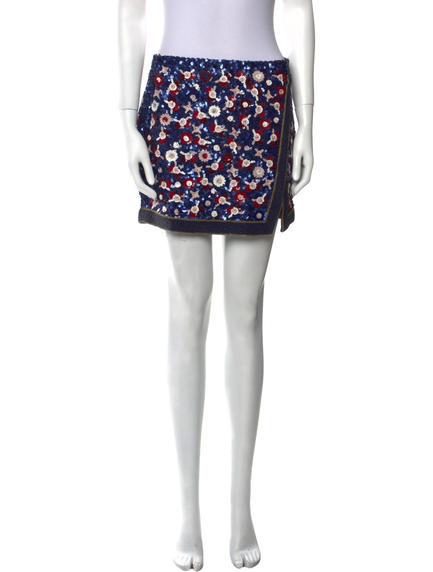 Sézane Floral Print Mini Skirt