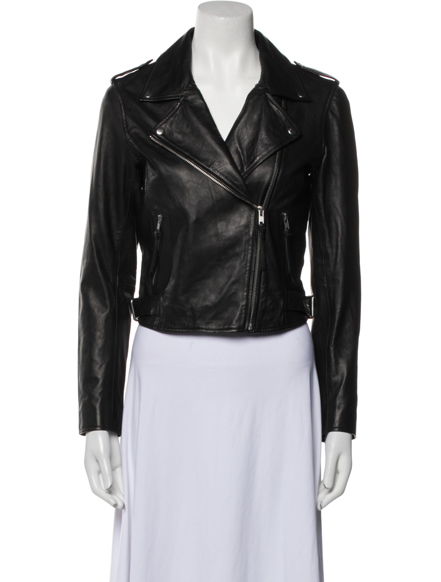 Sézane Leather Biker Jacket