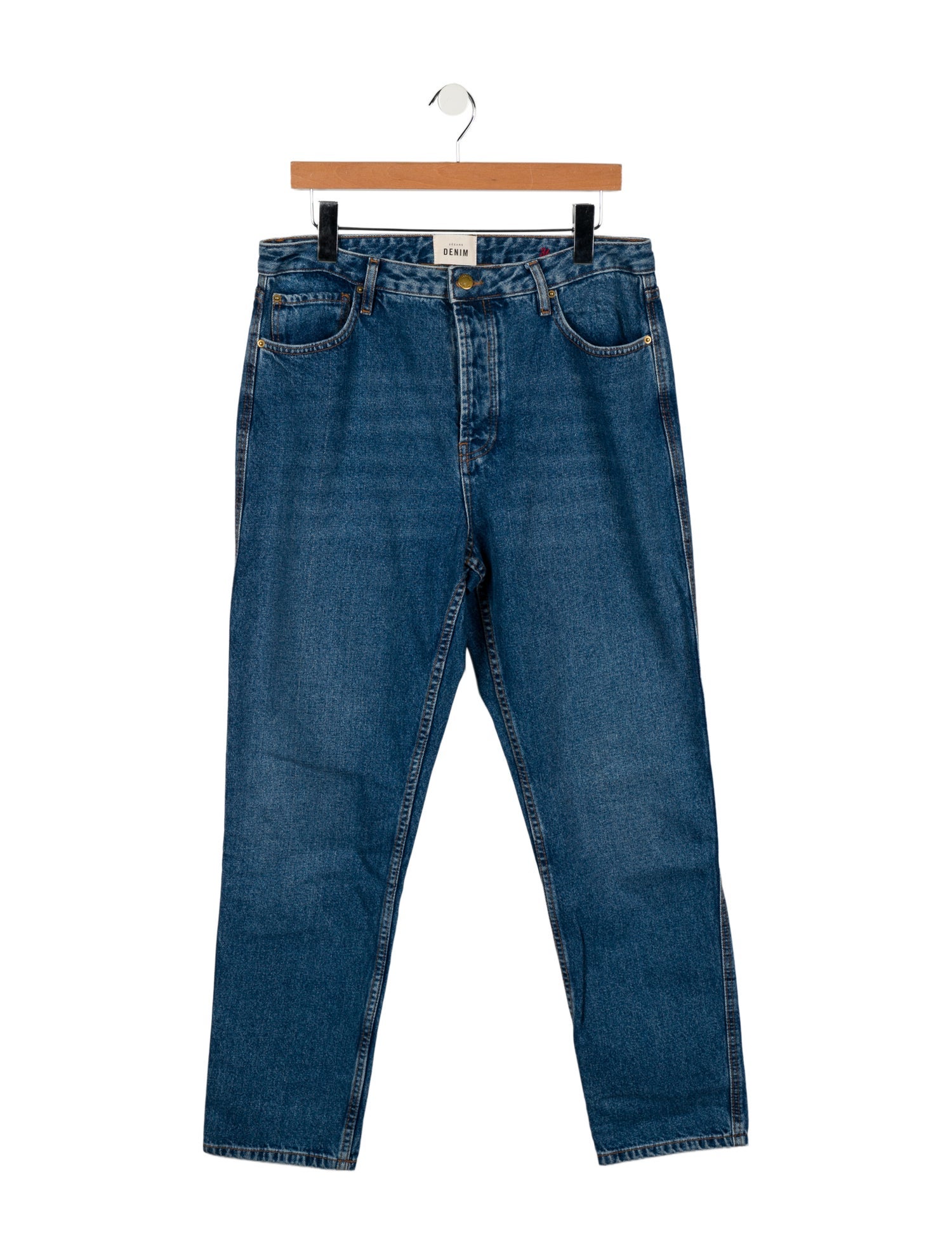 Sézane High-Rise Straight Leg Jeans