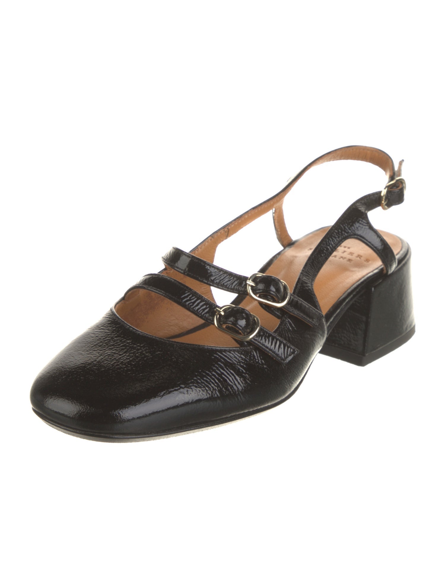 Sézane Patent Leather Slingback Pumps