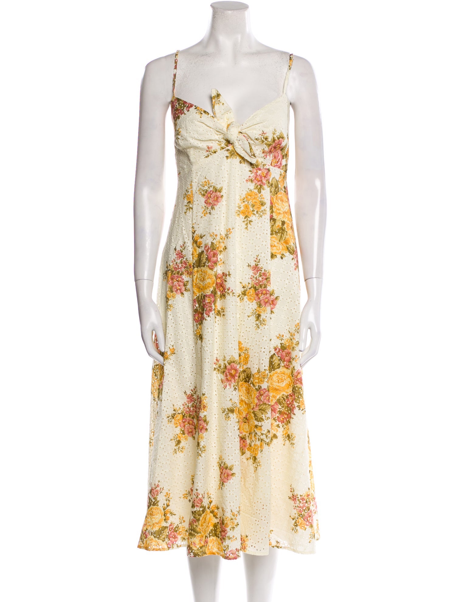 Sézane Floral Print Midi Length Dress