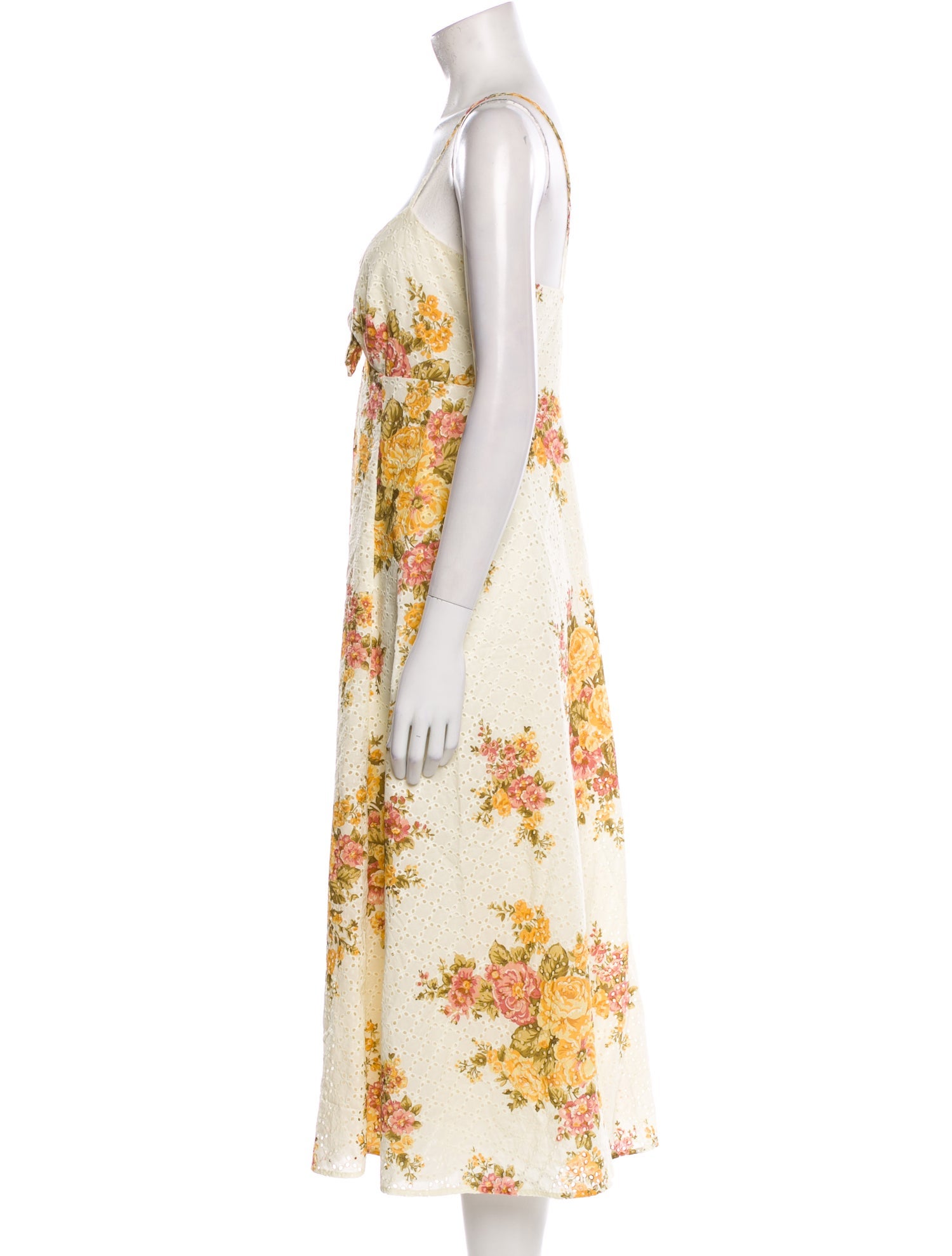Sézane Floral Print Midi Length Dress