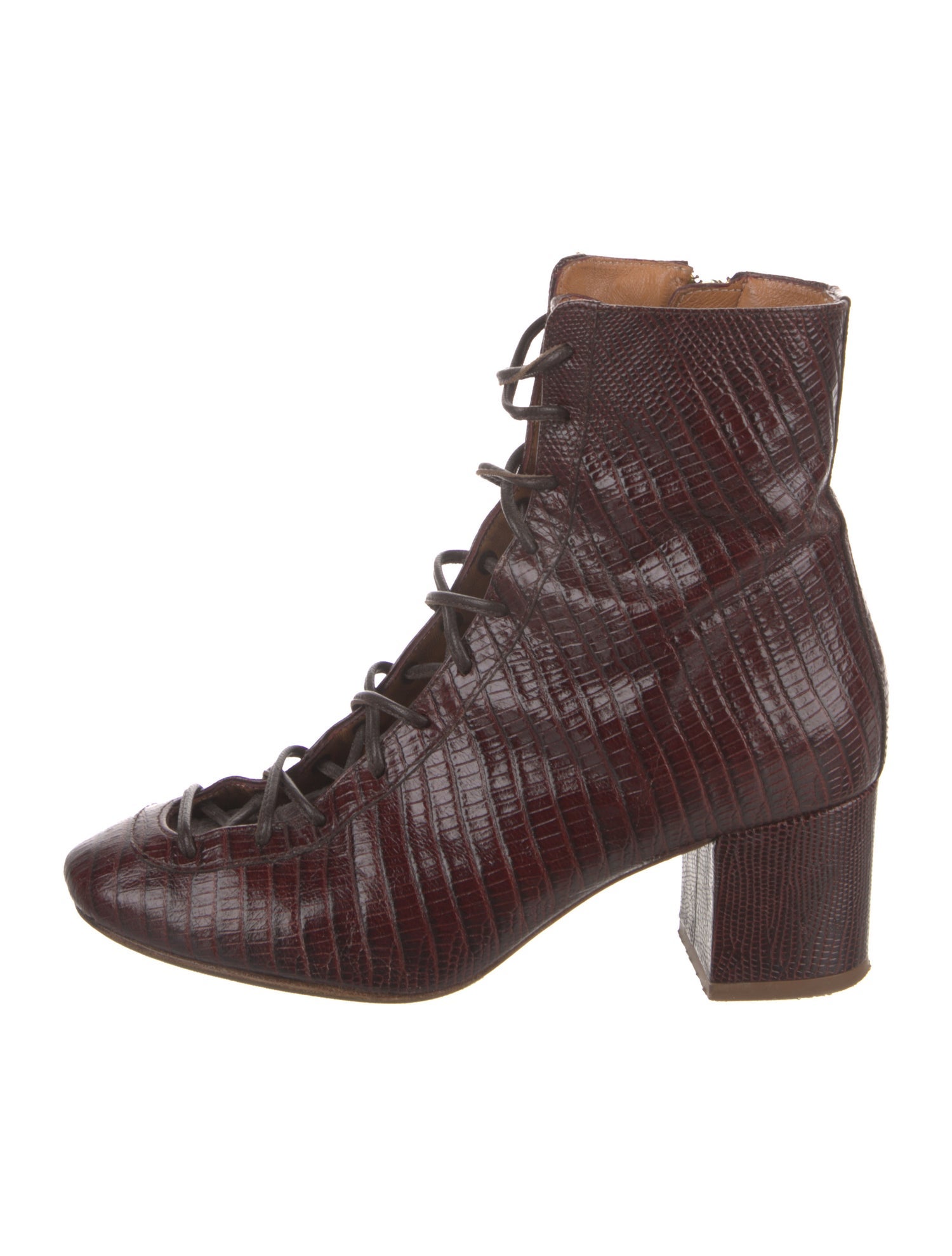 Sézane Leather Lace-Up Boots