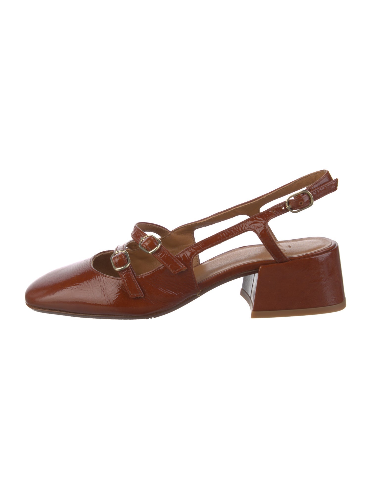 Sézane Patent Leather Slingback Pumps