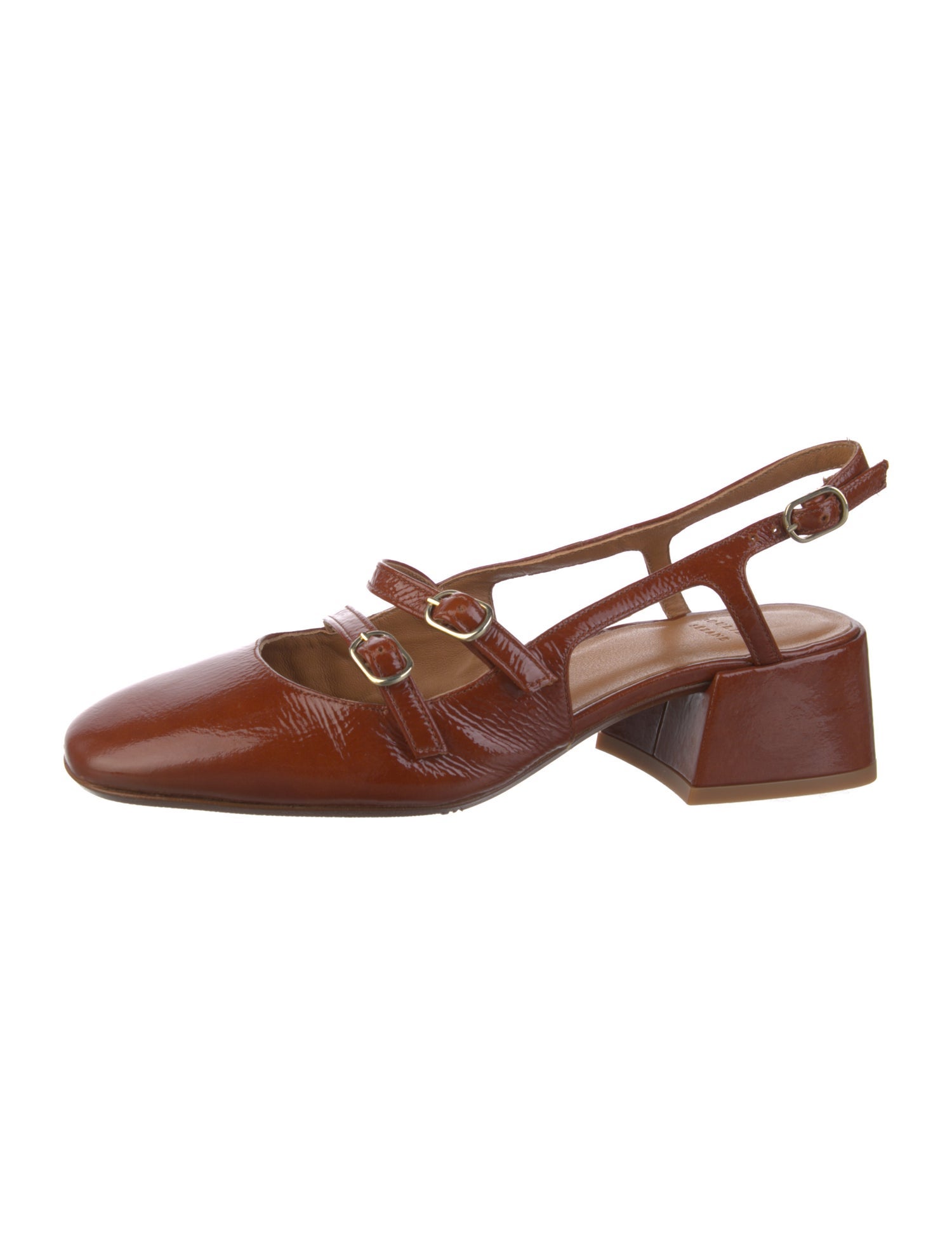 Sézane Patent Leather Slingback Pumps