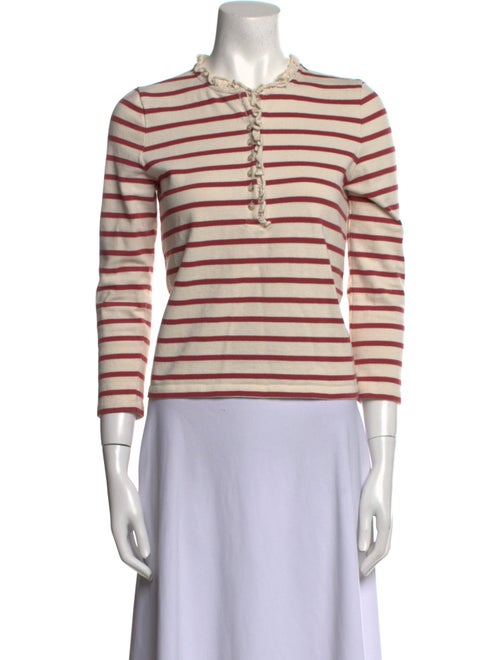 Sézane Striped Crew Neck Sweater