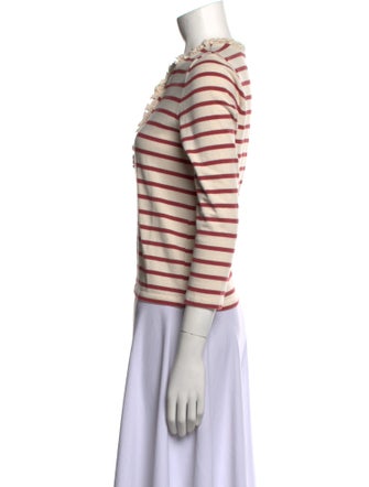 Sézane Striped Crew Neck Sweater